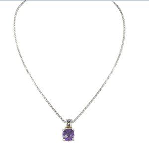 Beijos Cor 10x10mm Cushion Cut Pendant Necklace